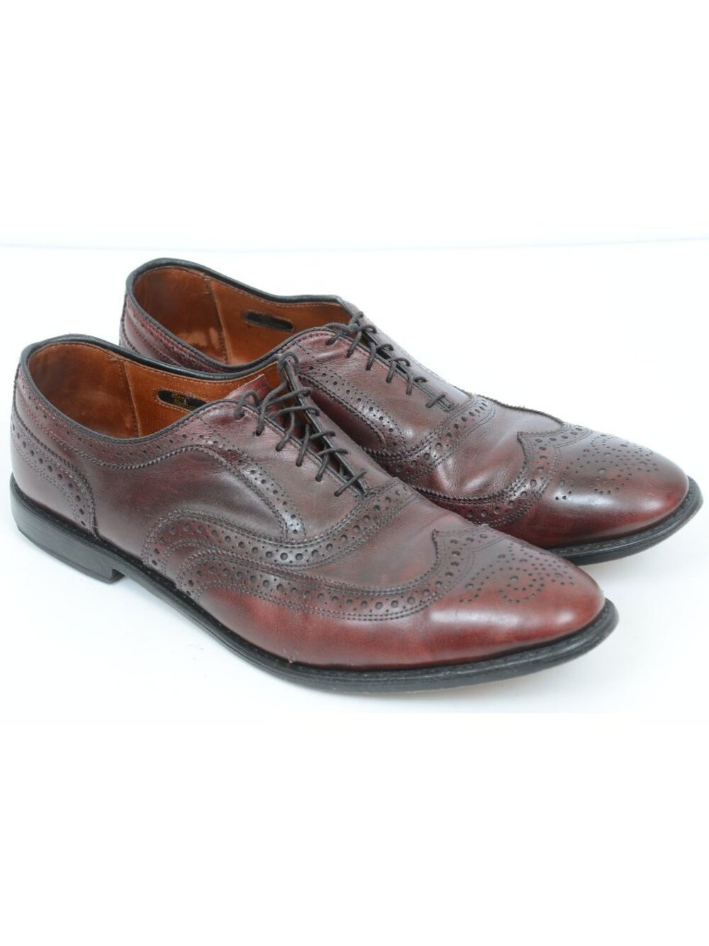 Allen Edmonds McAllister Men 13B Wingtip Oxford‎ Dress Merlot Burnished Leather